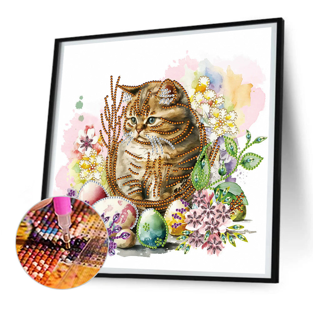 Kitten In The Nest - Special Shaped Drill Diamond Painting 30*30CM