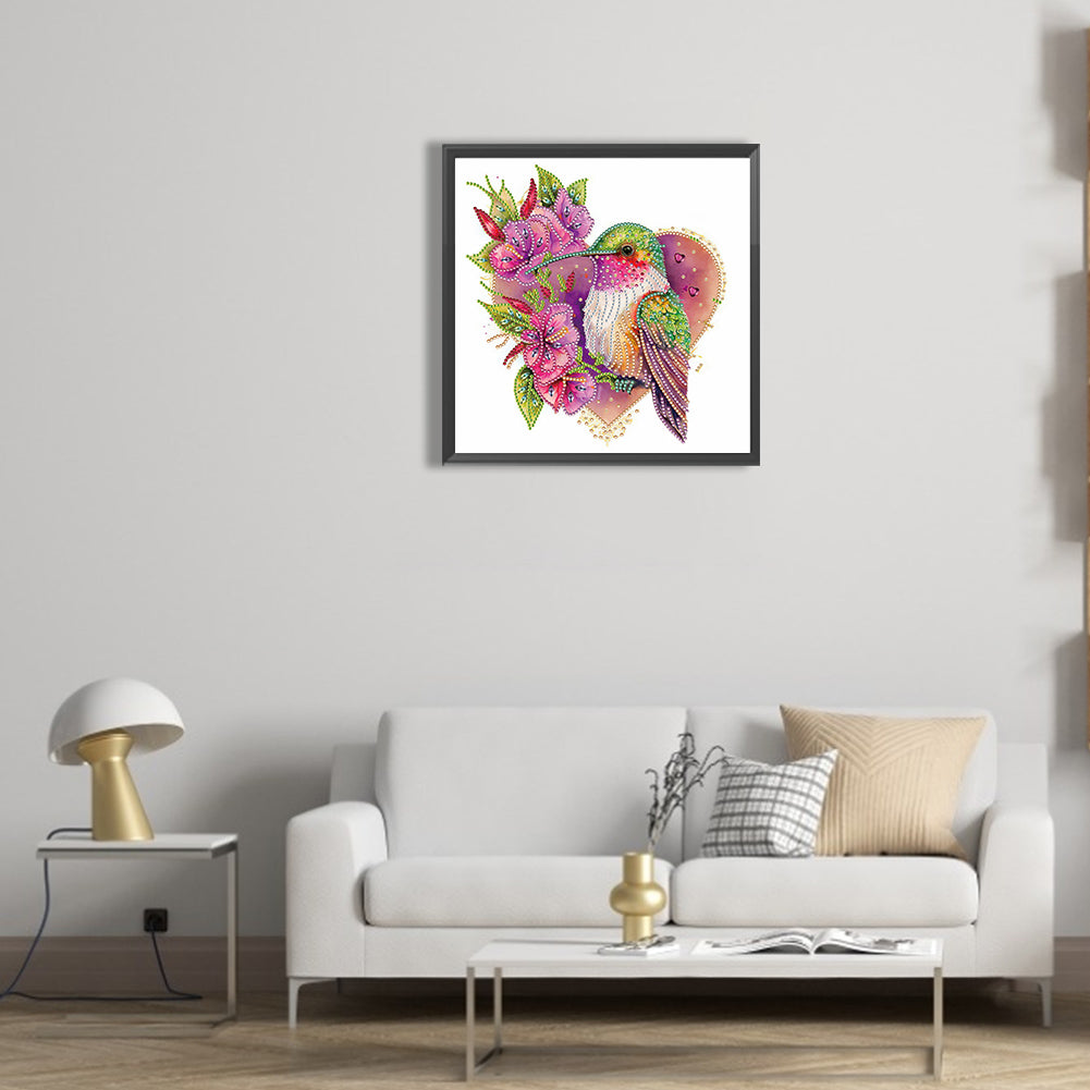 Love Hummingbird - Special Shaped Drill Diamond Painting 30*30CM