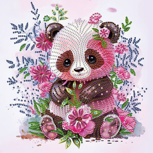 Pink Panda - Special Shaped Drill Diamond Painting 30*30CM