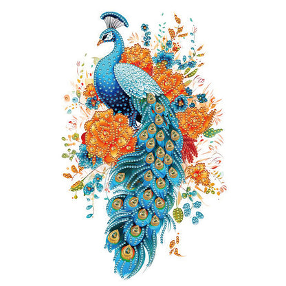 Flower-Like Peacock - Special Shaped Drill Diamond Painting 30*40CM