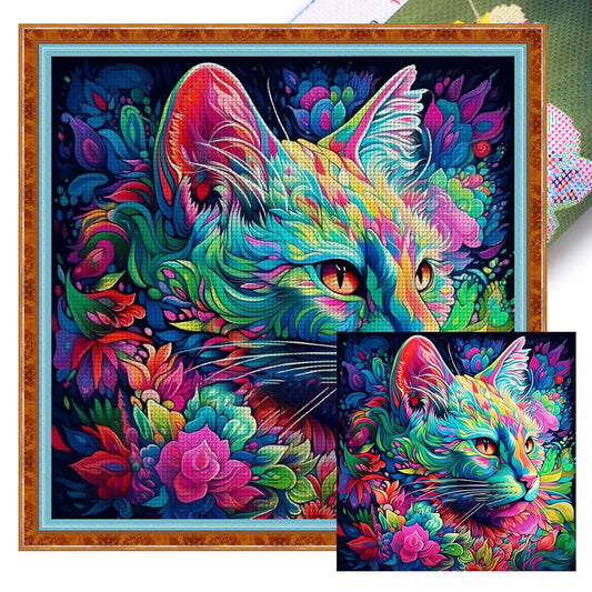 Colorful Cats - 11CT Stamped Cross Stitch 50*50CM