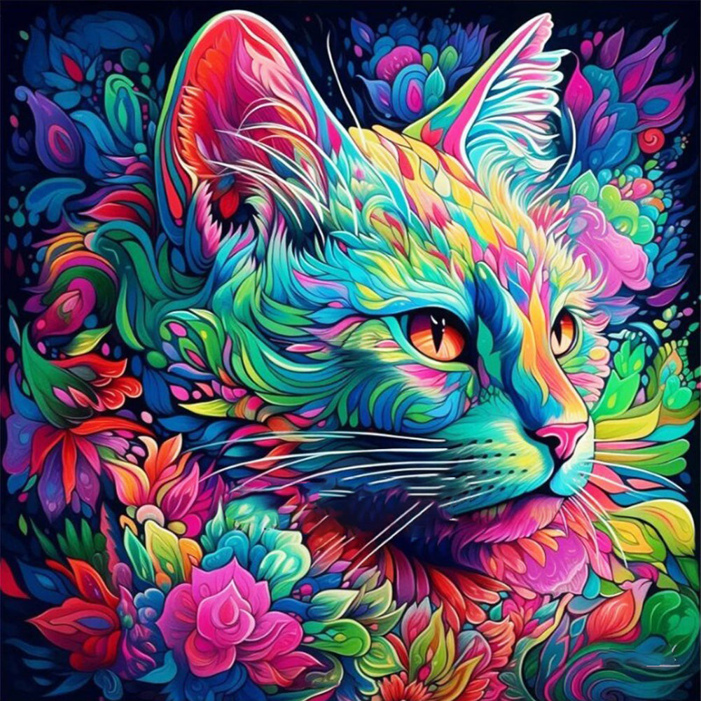 Colorful Cats - 11CT Stamped Cross Stitch 50*50CM