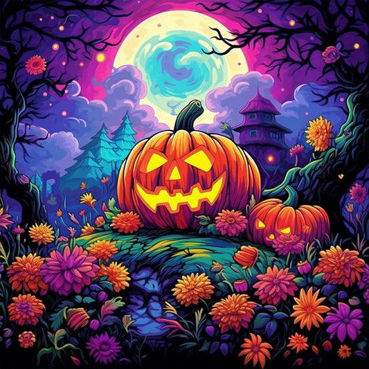 Pumpkin Patch - Full Round Drill Diamond Painting 40*40CM