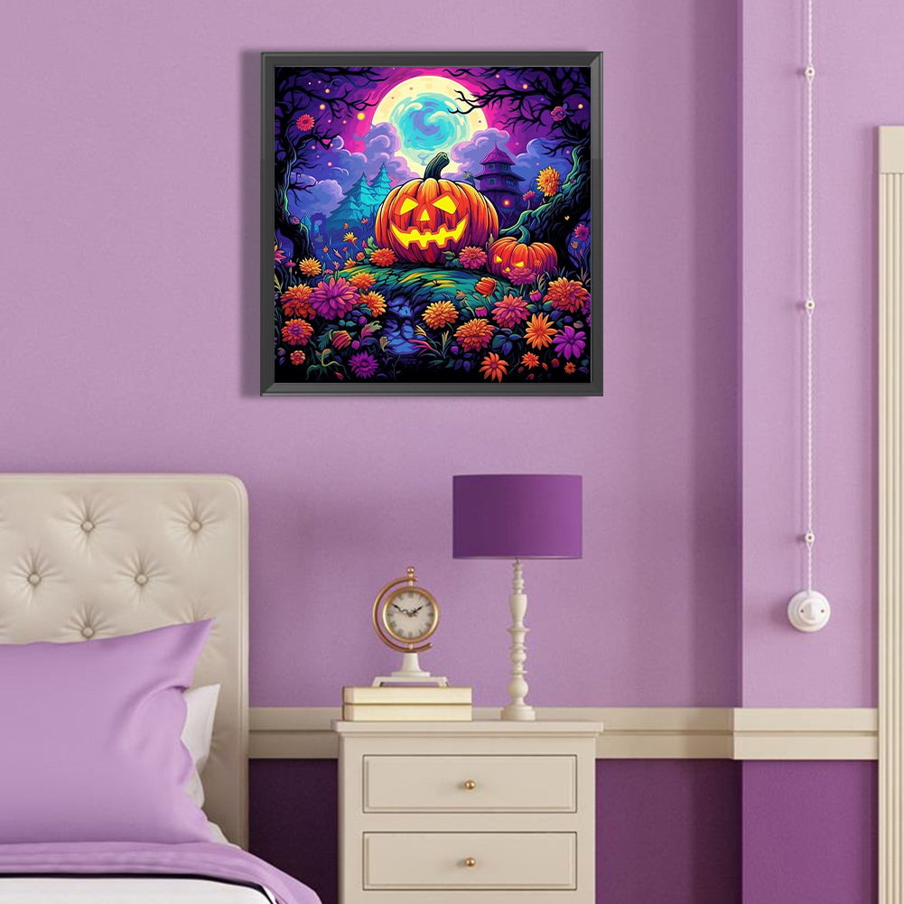 Pumpkin Patch - Full Round Drill Diamond Painting 40*40CM