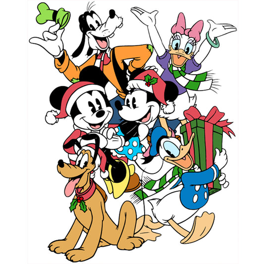 Christmas Mickey Mouse And Friends - Full Round Drill Diamond Painting 40*50CM