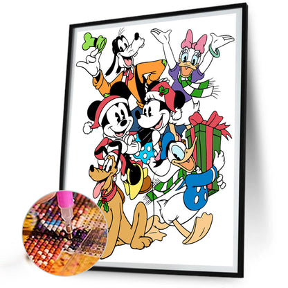 Christmas Mickey Mouse And Friends - Full Round Drill Diamond Painting 40*50CM