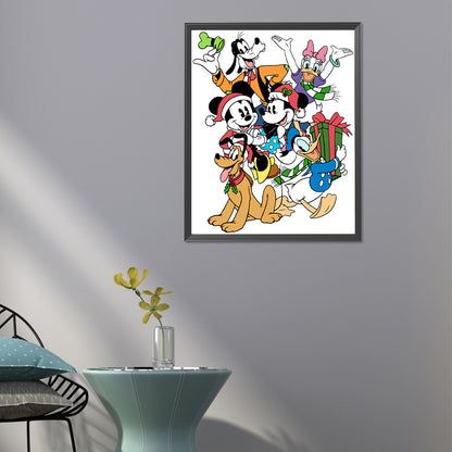 Christmas Mickey Mouse And Friends - Full Round Drill Diamond Painting 40*50CM