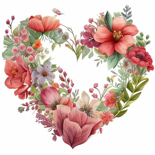 Love Flowers - Full Round Drill Diamond Painting 40*40CM