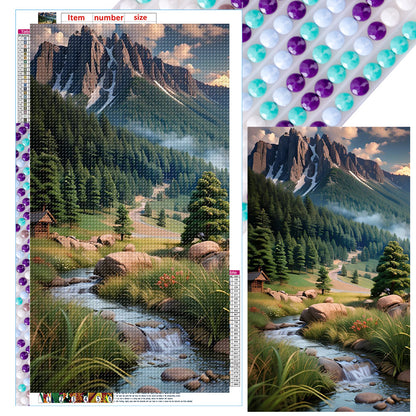 Mountains And Fields - Full Round Drill Diamond Painting 40*70CM