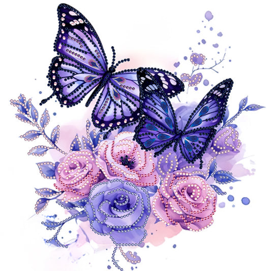 Butterfly - Special Shaped Drill Diamond Painting 30*30CM