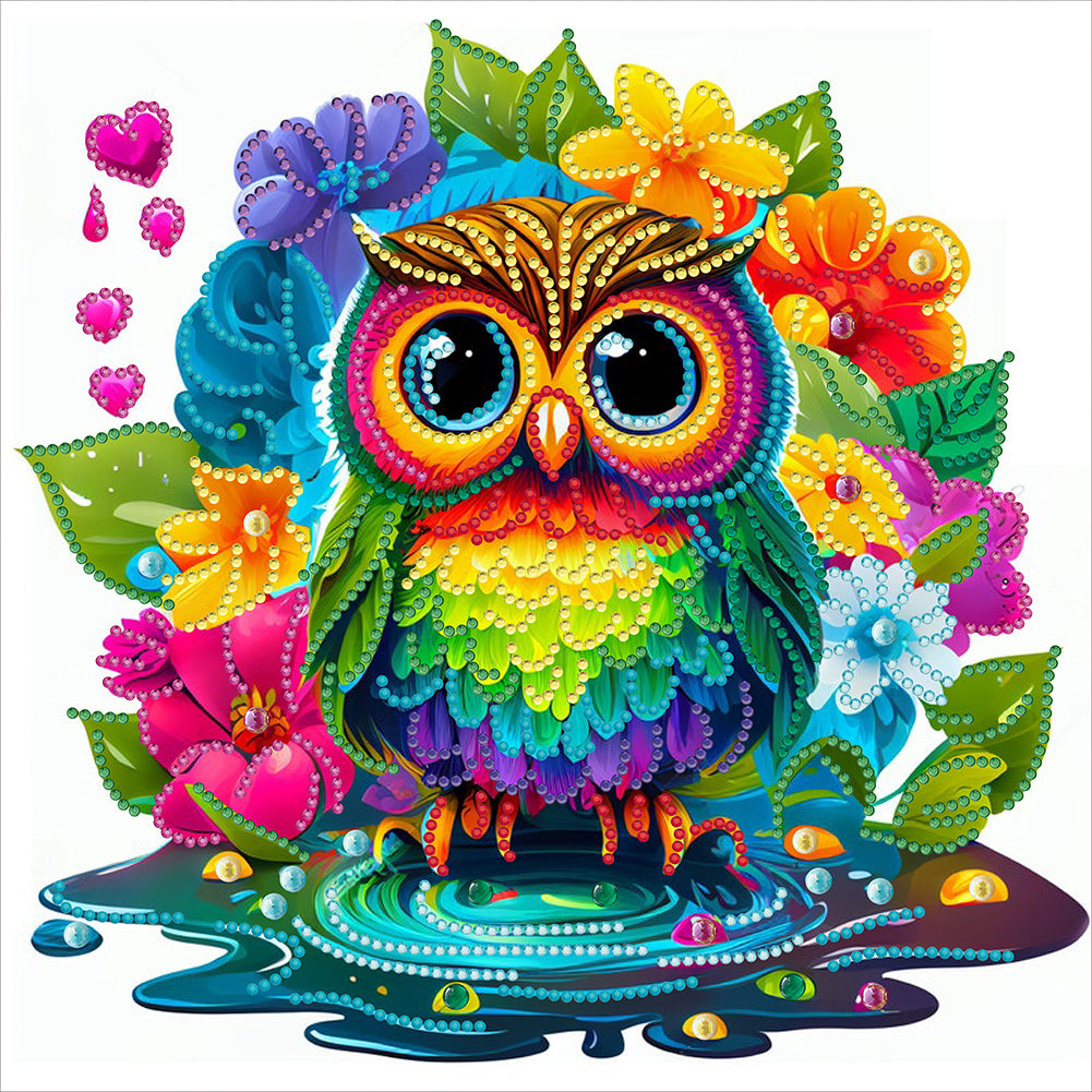 Owl - Special Shaped Drill Diamond Painting 30*30CM