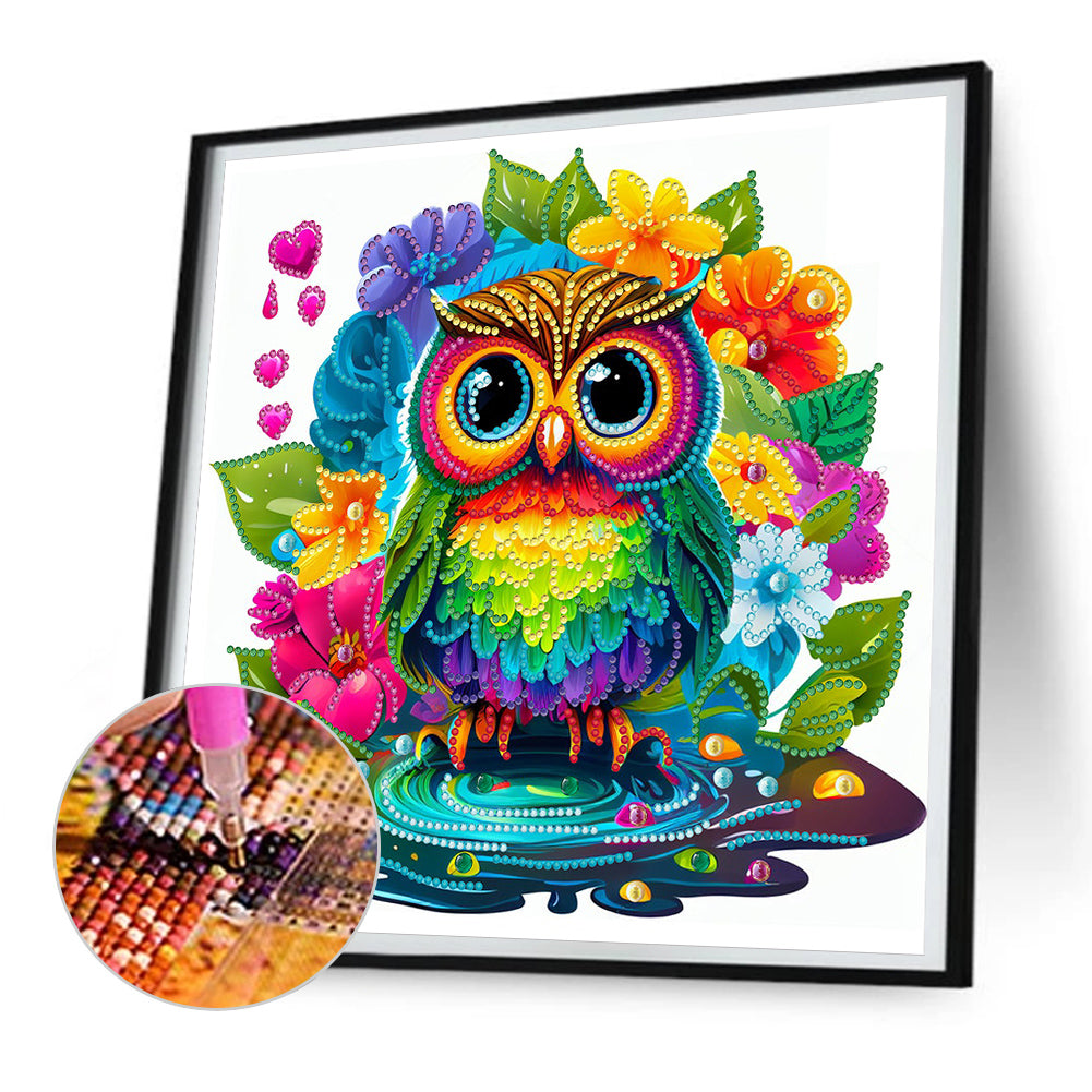 Owl - Special Shaped Drill Diamond Painting 30*30CM