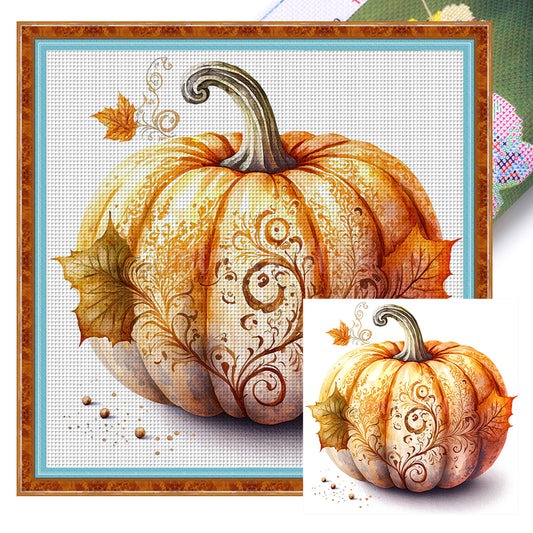 Halloween Pumpkin - 11CT Stamped Cross Stitch 50*50CM