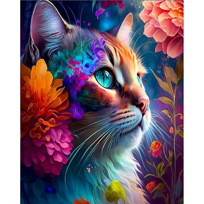 Color Cat - Full Round Drill Diamond Painting 40*50CM