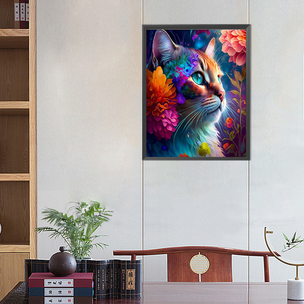 Color Cat - Full Round Drill Diamond Painting 40*50CM