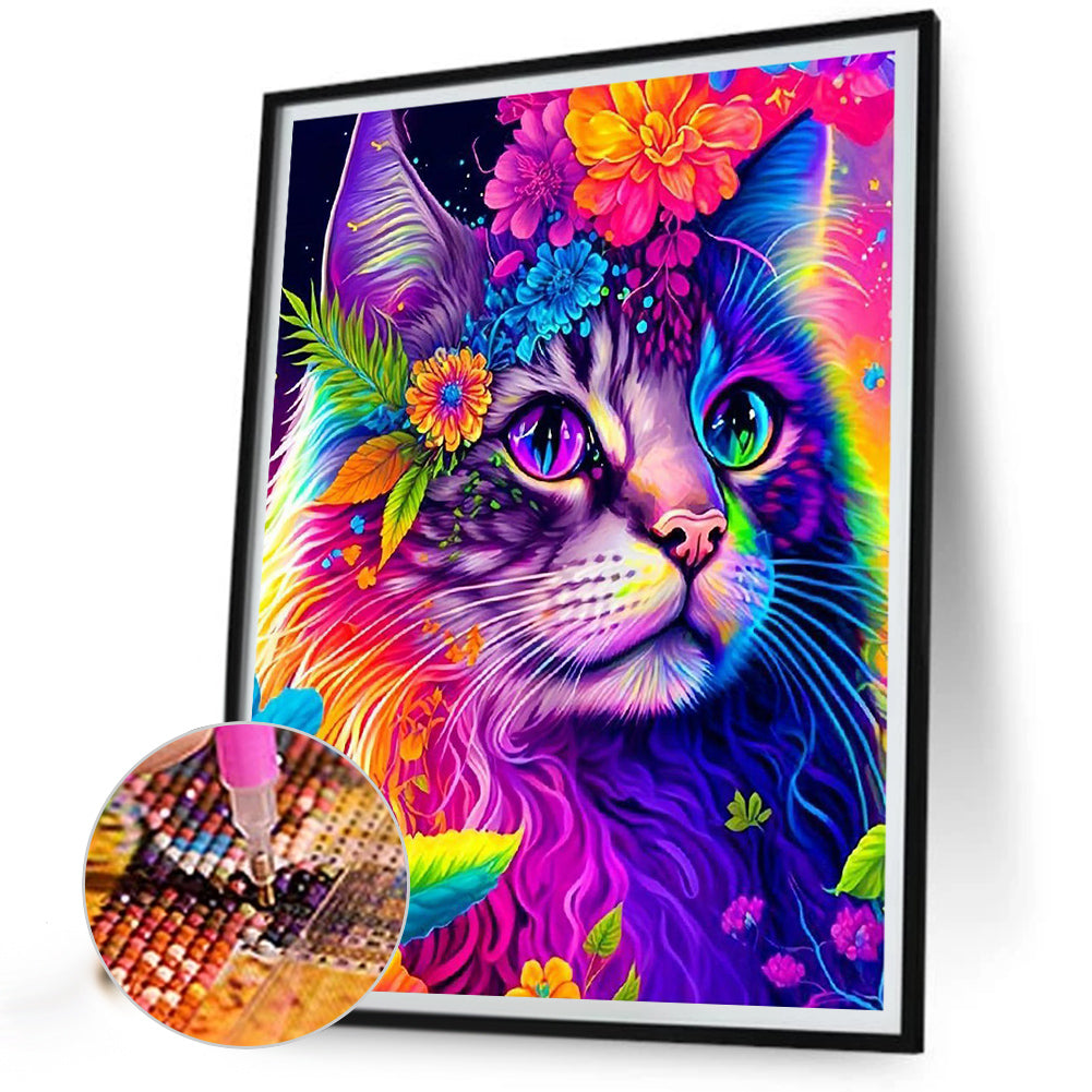 Color Cat - Full Round Drill Diamond Painting 40*50CM