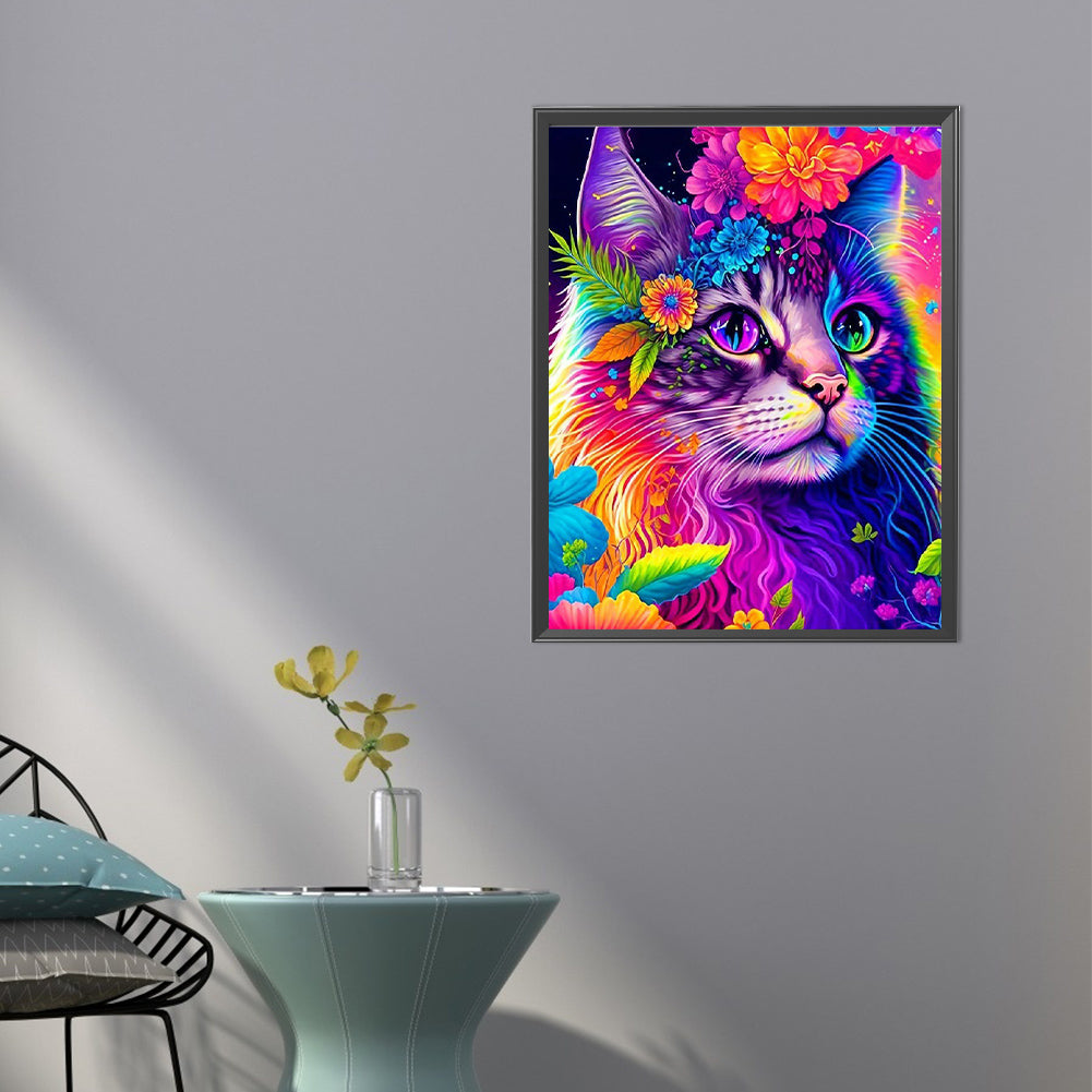 Color Cat - Full Round Drill Diamond Painting 40*50CM