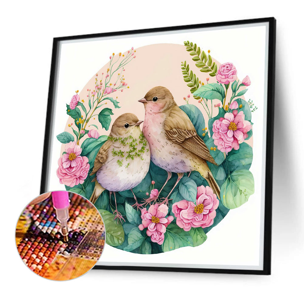 Flowers And Birds - Full Round Drill Diamond Painting 40*40CM