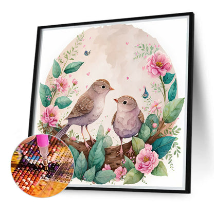 Flowers And Birds - Full Round Drill Diamond Painting 40*40CM