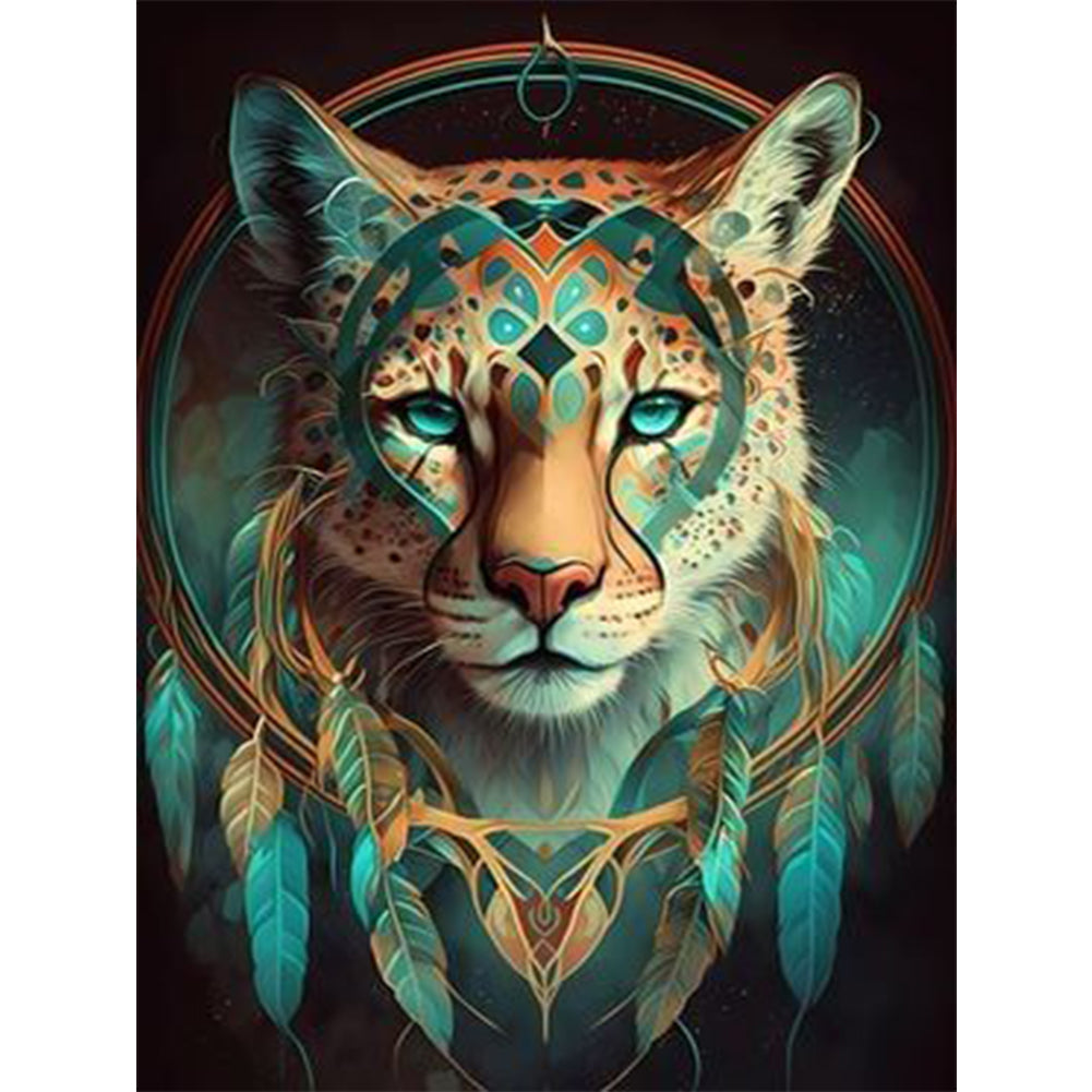 Dream Catcher Leopard - 11CT Stamped Cross Stitch 40*55CM