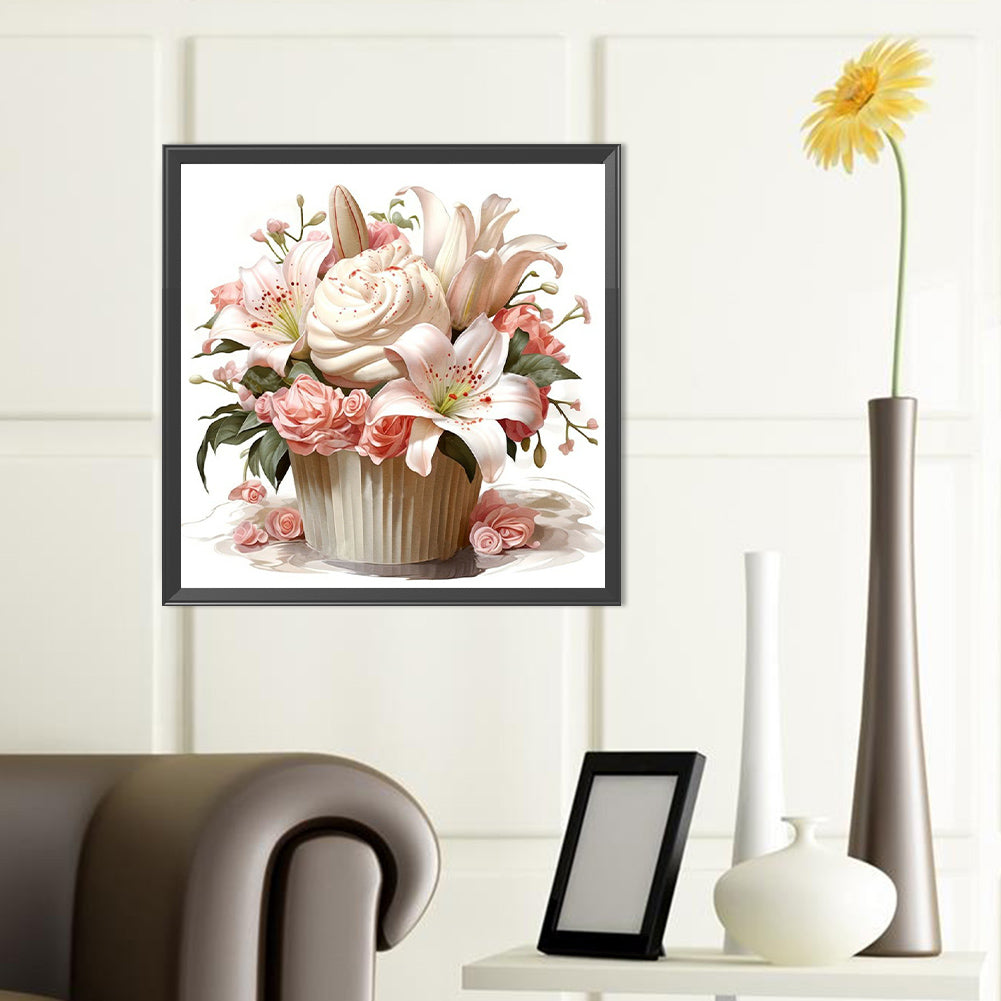 Lily Cupcakes - Full Round Drill Diamond Painting 40*40CM