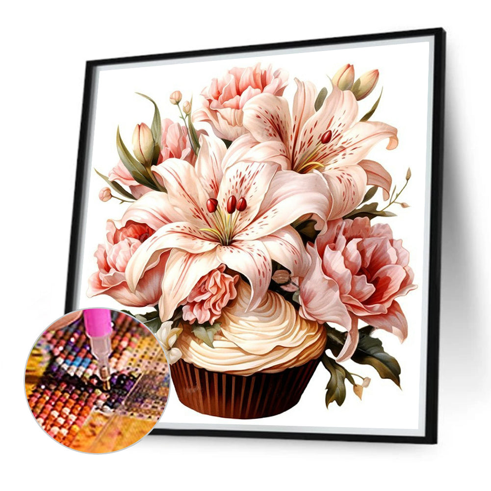 Lily Cupcakes - Full Round Drill Diamond Painting 40*40CM