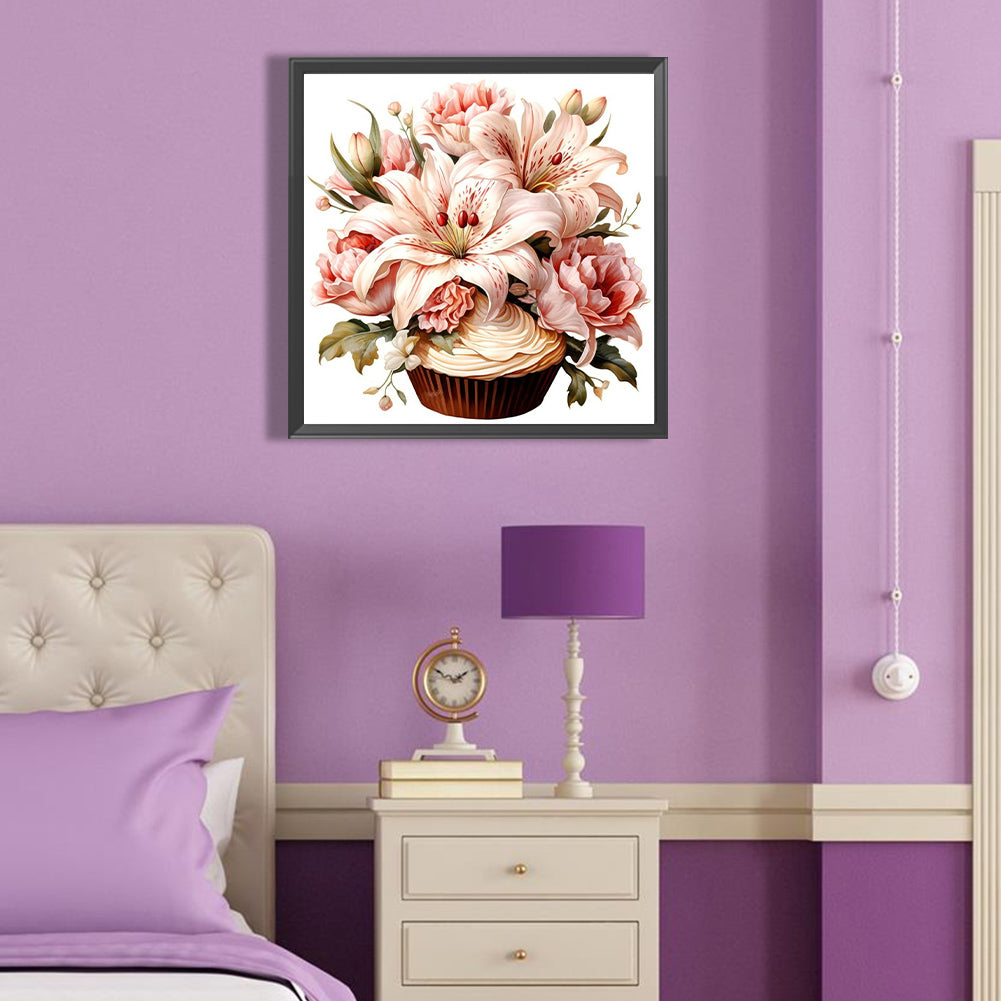 Lily Cupcakes - Full Round Drill Diamond Painting 40*40CM