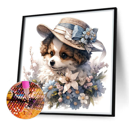 Miss Dog And Miss Cat - Full Round Drill Diamond Painting 40*40CM