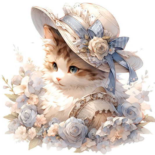 Miss Dog And Miss Cat - Full Round Drill Diamond Painting 40*40CM