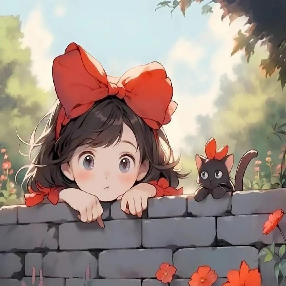 Vitality Little Girl - Full Round Drill Diamond Painting 40*40CM