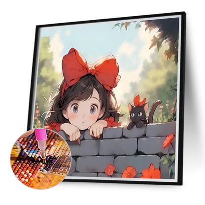 Vitality Little Girl - Full Round Drill Diamond Painting 40*40CM