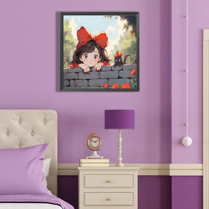 Vitality Little Girl - Full Round Drill Diamond Painting 40*40CM