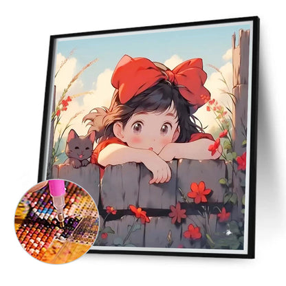 Vitality Little Girl - Full Round Drill Diamond Painting 40*40CM