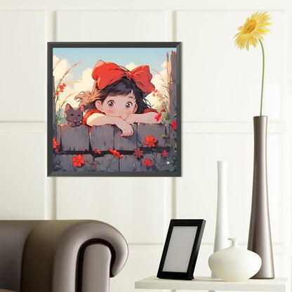 Vitality Little Girl - Full Round Drill Diamond Painting 40*40CM