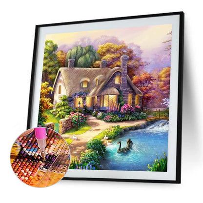 Country House - Full AB Dril Round Diamond Painting 40*40CM