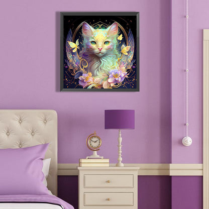 White Cat - Full Round Drill Diamond Painting 40*40CM