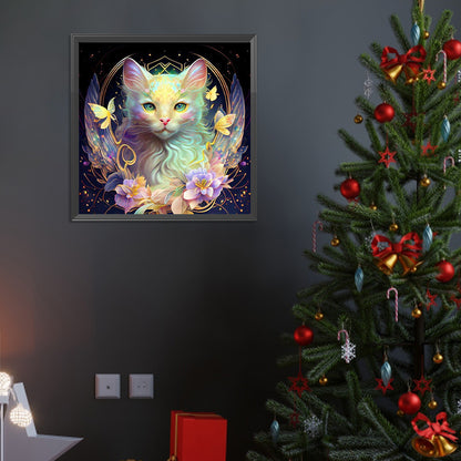 White Cat - Full Round Drill Diamond Painting 40*40CM