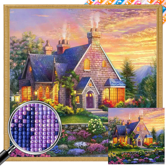 Garden House - Full AB Dril Square Diamond Painting 40*40CM