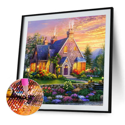 Garden House - Full AB Dril Square Diamond Painting 40*40CM