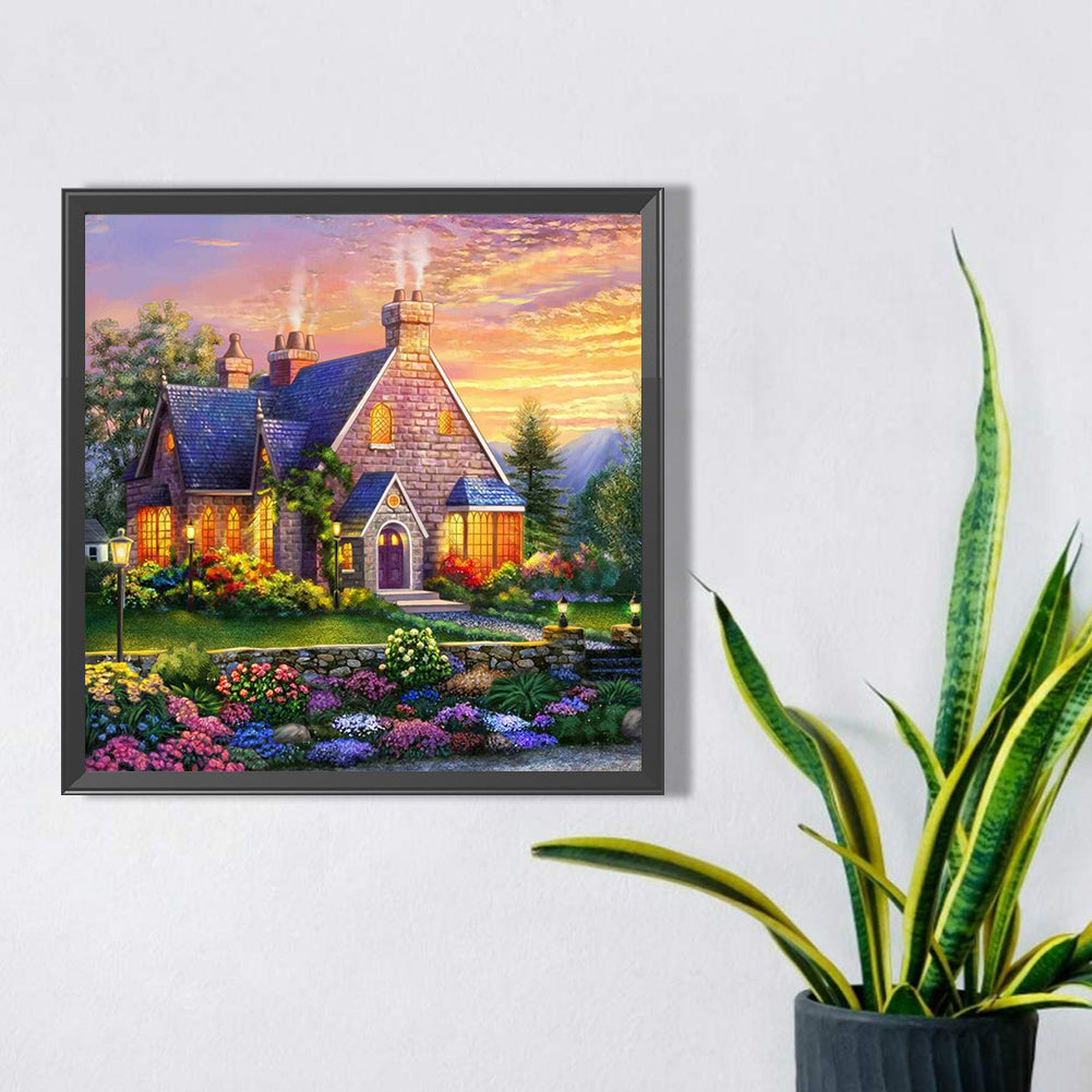 Garden House - Full AB Dril Square Diamond Painting 40*40CM