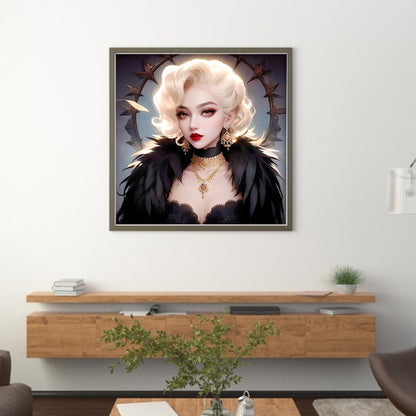 Blonde Woman - 11CT Stamped Cross Stitch 50*50CM