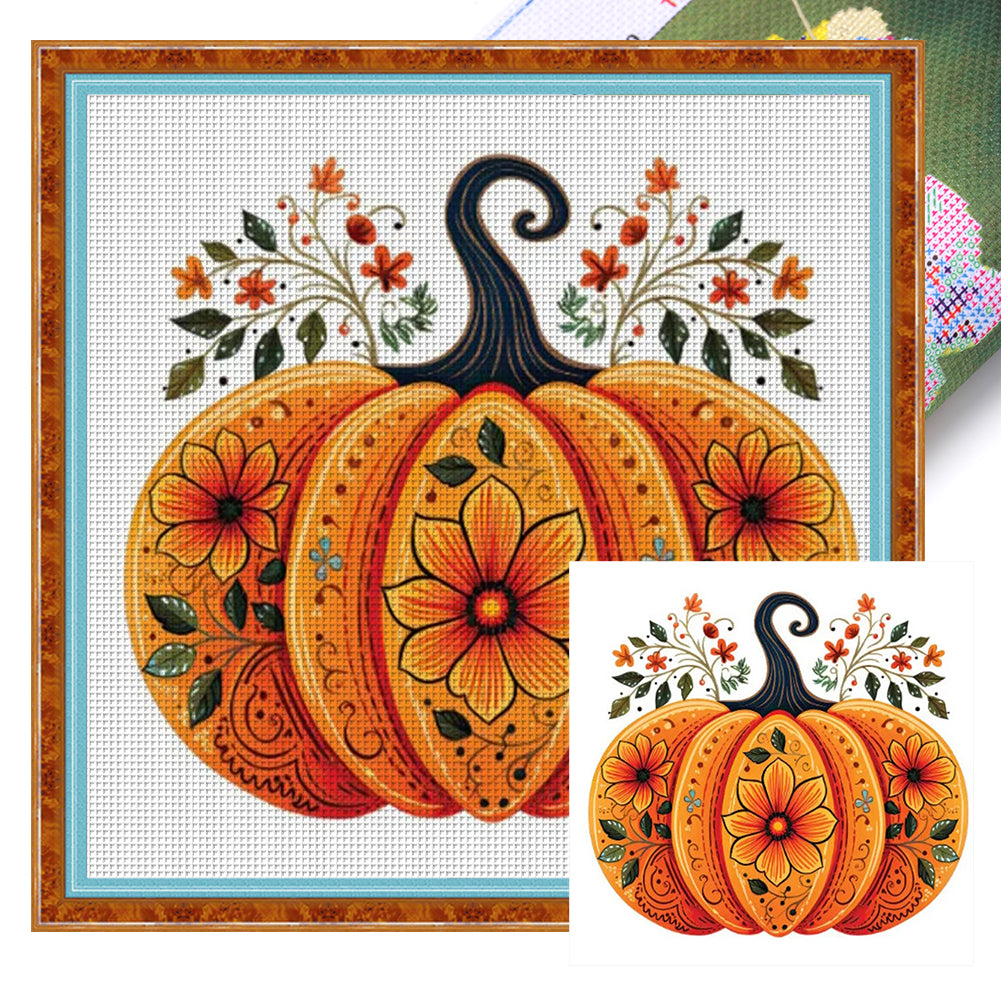 Halloween Pumpkin - 11CT Stamped Cross Stitch 50*50CM