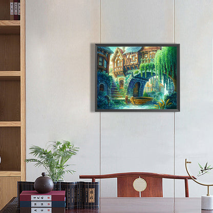 Xiaozhouqiao Water - Full Round Drill Diamond Painting 50*40CM