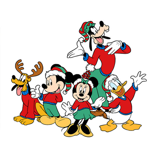 Mickey Mouse Takes Photos With Friends - Full Round Drill Diamond Painting 40*30CM