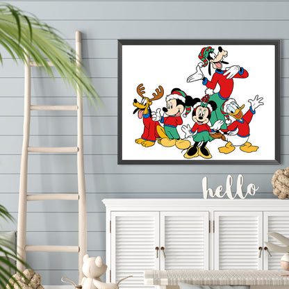 Mickey Mouse Takes Photos With Friends - Full Round Drill Diamond Painting 40*30CM