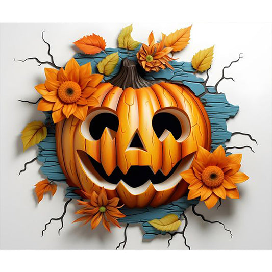 Happy Broken Pumpkin - Full Round Drill Diamond Painting 60*50CM