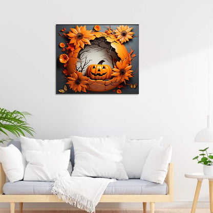 Broken Wall Pumpkin - Full Round Drill Diamond Painting 60*50CM