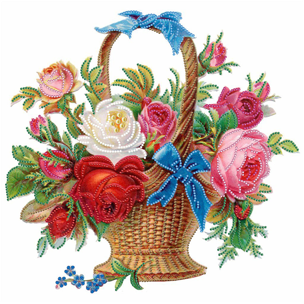 Flower Basket - Special Shaped Drill Diamond Painting 40*40CM