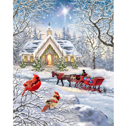 Snow Outside - Full Round Drill Diamond Painting 40*50CM