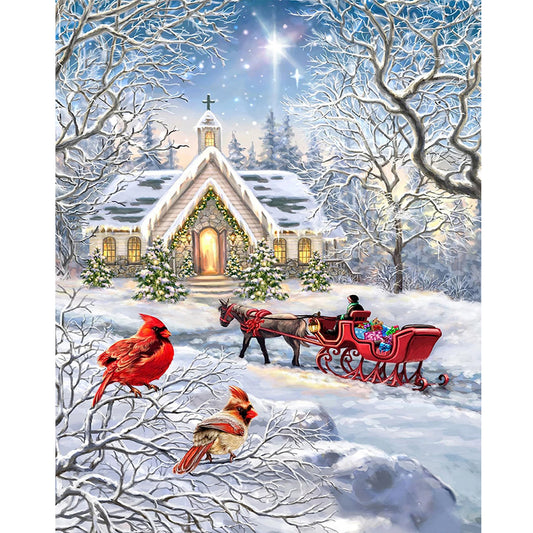 Snow Outside - Full Round Drill Diamond Painting 40*50CM